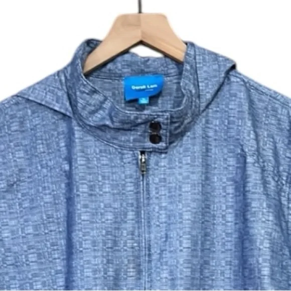 Derek Lam For Design Nation Hooded Short Sleeve Chambray Jacket Size XL - Picture 5 of 11